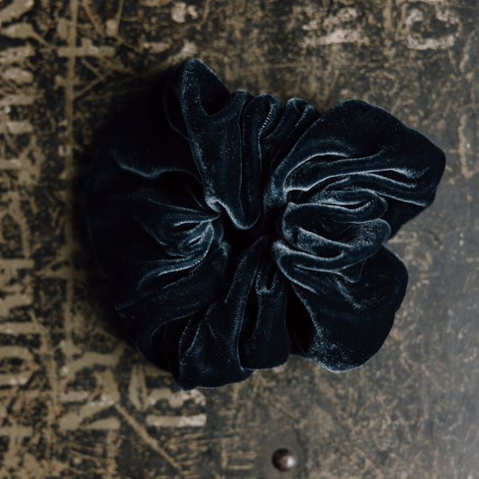 Kate Beaumont Velvet Scrunchie Navy