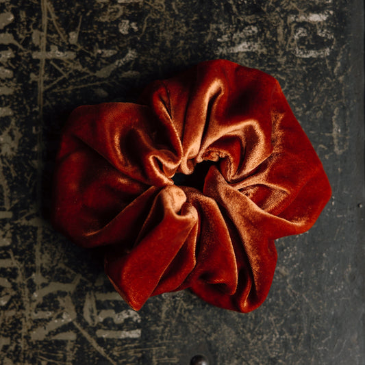 Kate Beaumont Velvet Scrunchie Rust